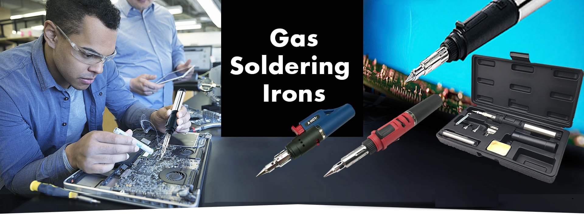 Gas soldering irons